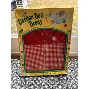 Vintage 1983 Totsy Garden Doll Needs Red Gingham Slumber Bag All Size Dolls